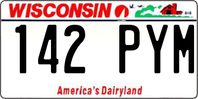 WI license plate 142PYM