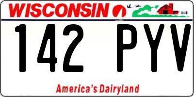 WI license plate 142PYV
