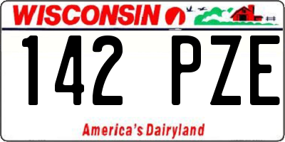 WI license plate 142PZE