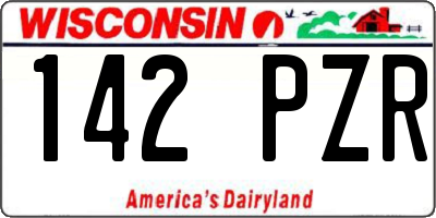 WI license plate 142PZR