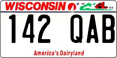WI license plate 142QAB