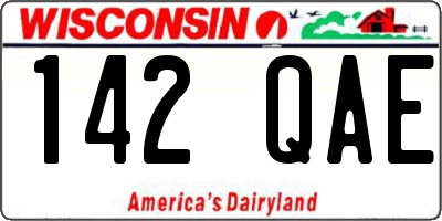 WI license plate 142QAE