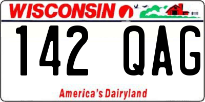 WI license plate 142QAG