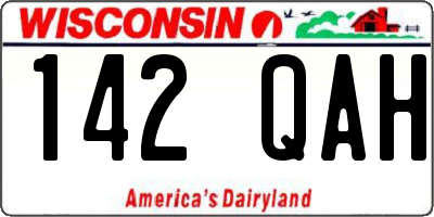 WI license plate 142QAH