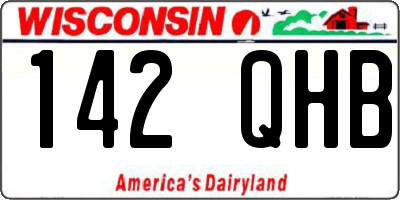 WI license plate 142QHB