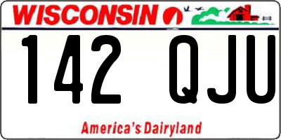 WI license plate 142QJU