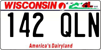 WI license plate 142QLN