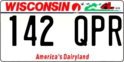 WI license plate 142QPR