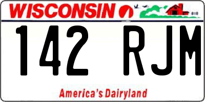 WI license plate 142RJM