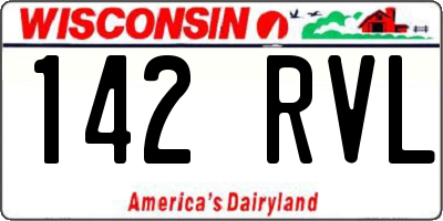 WI license plate 142RVL