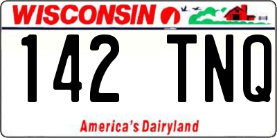 WI license plate 142TNQ