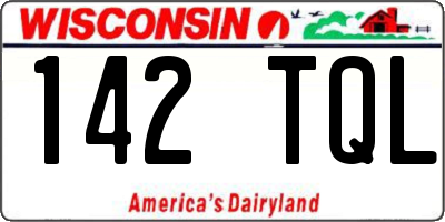 WI license plate 142TQL