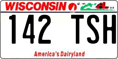 WI license plate 142TSH