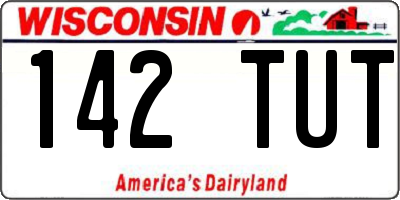 WI license plate 142TUT