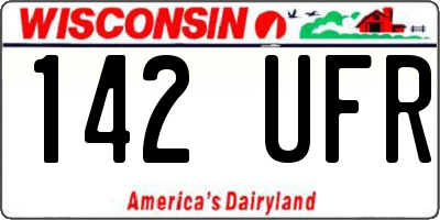 WI license plate 142UFR