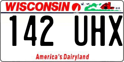 WI license plate 142UHX