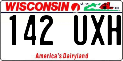 WI license plate 142UXH