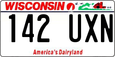 WI license plate 142UXN