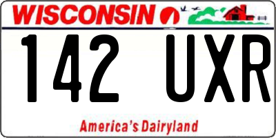 WI license plate 142UXR