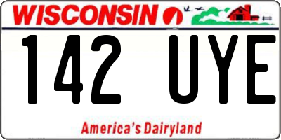 WI license plate 142UYE