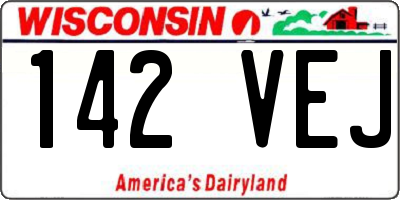 WI license plate 142VEJ