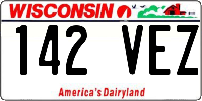 WI license plate 142VEZ