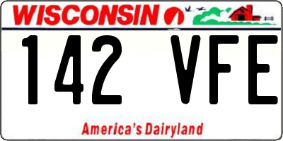 WI license plate 142VFE