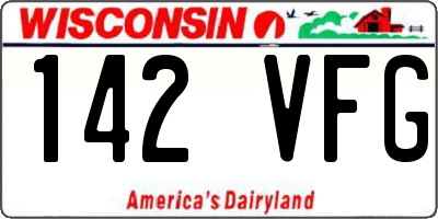 WI license plate 142VFG