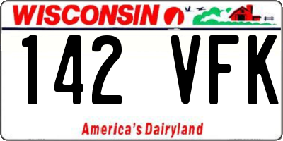 WI license plate 142VFK