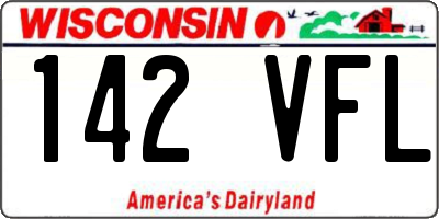 WI license plate 142VFL