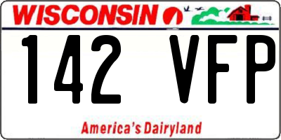 WI license plate 142VFP