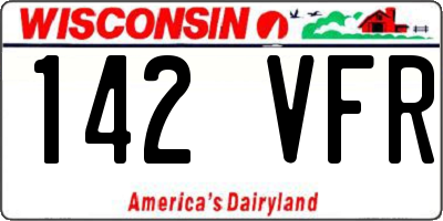 WI license plate 142VFR