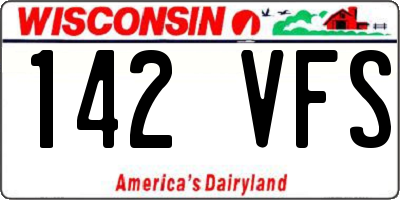 WI license plate 142VFS
