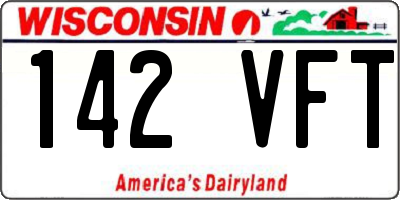 WI license plate 142VFT