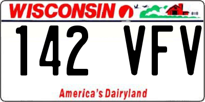 WI license plate 142VFV