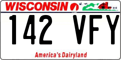 WI license plate 142VFY
