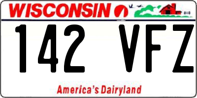 WI license plate 142VFZ