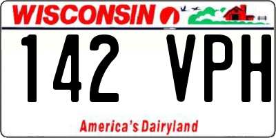 WI license plate 142VPH