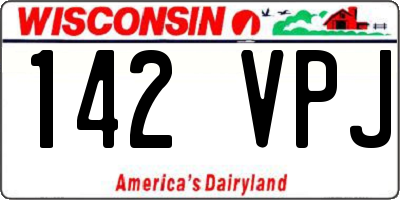 WI license plate 142VPJ