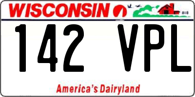 WI license plate 142VPL