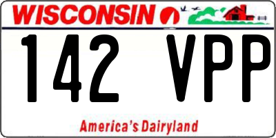 WI license plate 142VPP