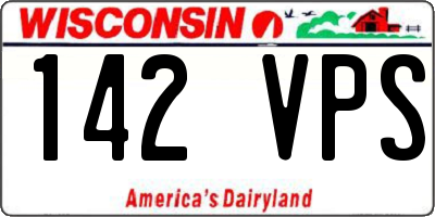 WI license plate 142VPS