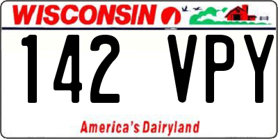 WI license plate 142VPY