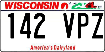 WI license plate 142VPZ