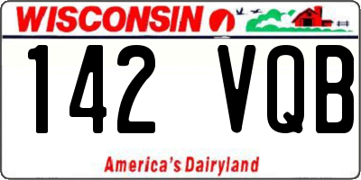 WI license plate 142VQB