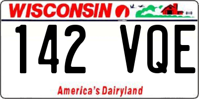 WI license plate 142VQE