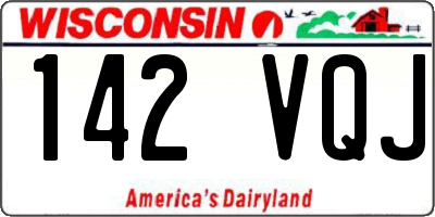 WI license plate 142VQJ