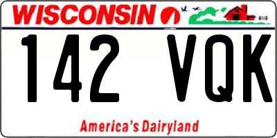 WI license plate 142VQK