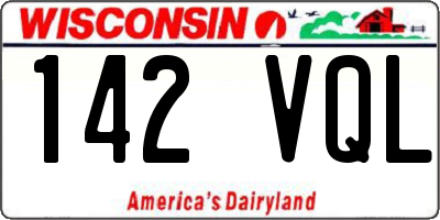 WI license plate 142VQL