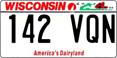 WI license plate 142VQN